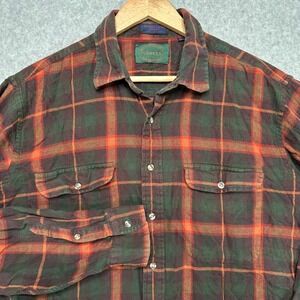 VTG Saddles Kennebec Flannel Plaid Long Sleeve Button Up Shirt Mens XL Cotton